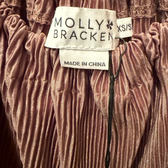 Molly Bracken Brown Pleated Camisole Women’s Size XS NWT - Picture 4 of 7
